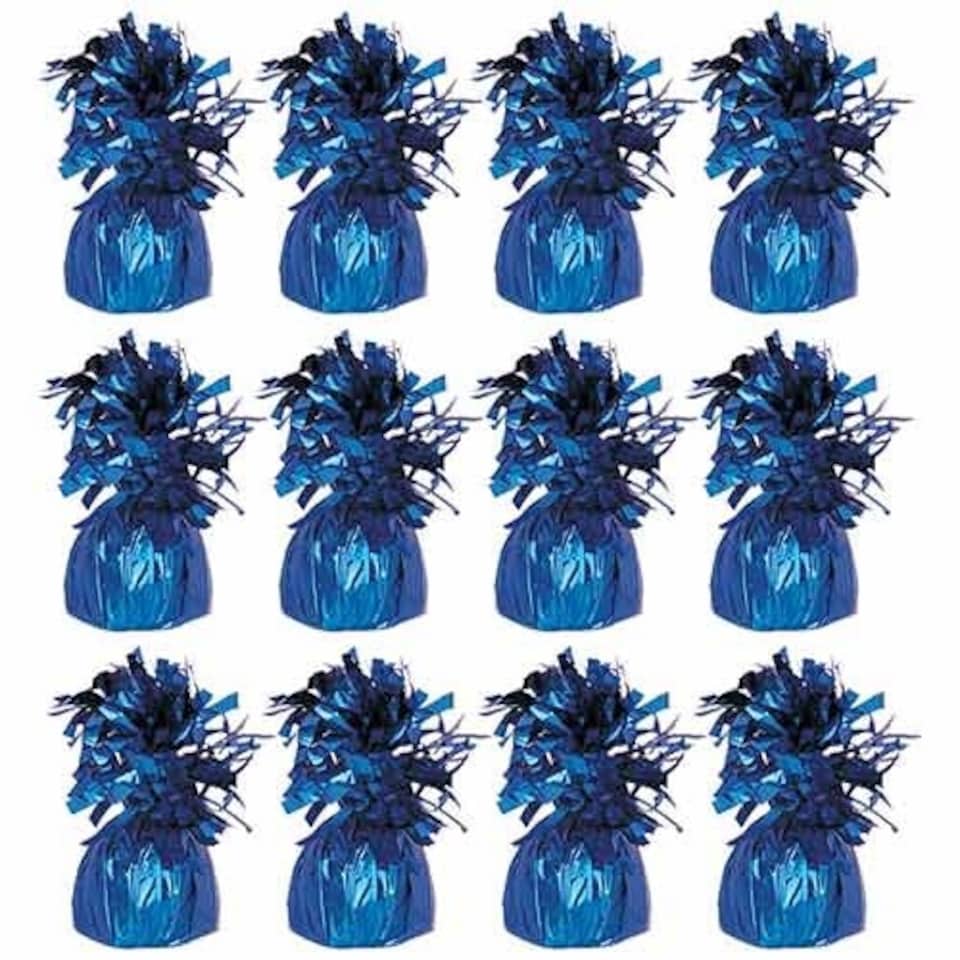 image 1 of Royal Blue Foil Balloon Weights - Pack of 12