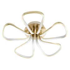 BHS Alvar LED Petals Ceiling Light | Gold | Satin Brass | 1