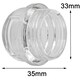 image 2 of SPARES2GO Lamp Light Lens Glass Cover compatible with Baumatic BT2355SS Oven Cooker