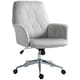 image 1 of Vinsetto Swivel Computer Chair with Arm and Tufted Backrest, Light Grey