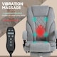 image 3 of Vinsetto Massage Office Chair, Heated Reclining Desk Chair, Grey