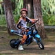 image 2 of HOMCOM 24V Kids Electric Motorbike with Twist Grip Throttle, Music, Horn - Blue
