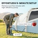 image 3 of Outsunny Inflatable Camping Tent w/ Air Pump, 2-3 Person Blow Up Tent, Blue | Blue | Light Blue | 480 x 280 x 195 cm