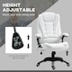image 4 of Vinsetto Office Chair w/ Heating Massage Points Relaxing Reclining Cream White