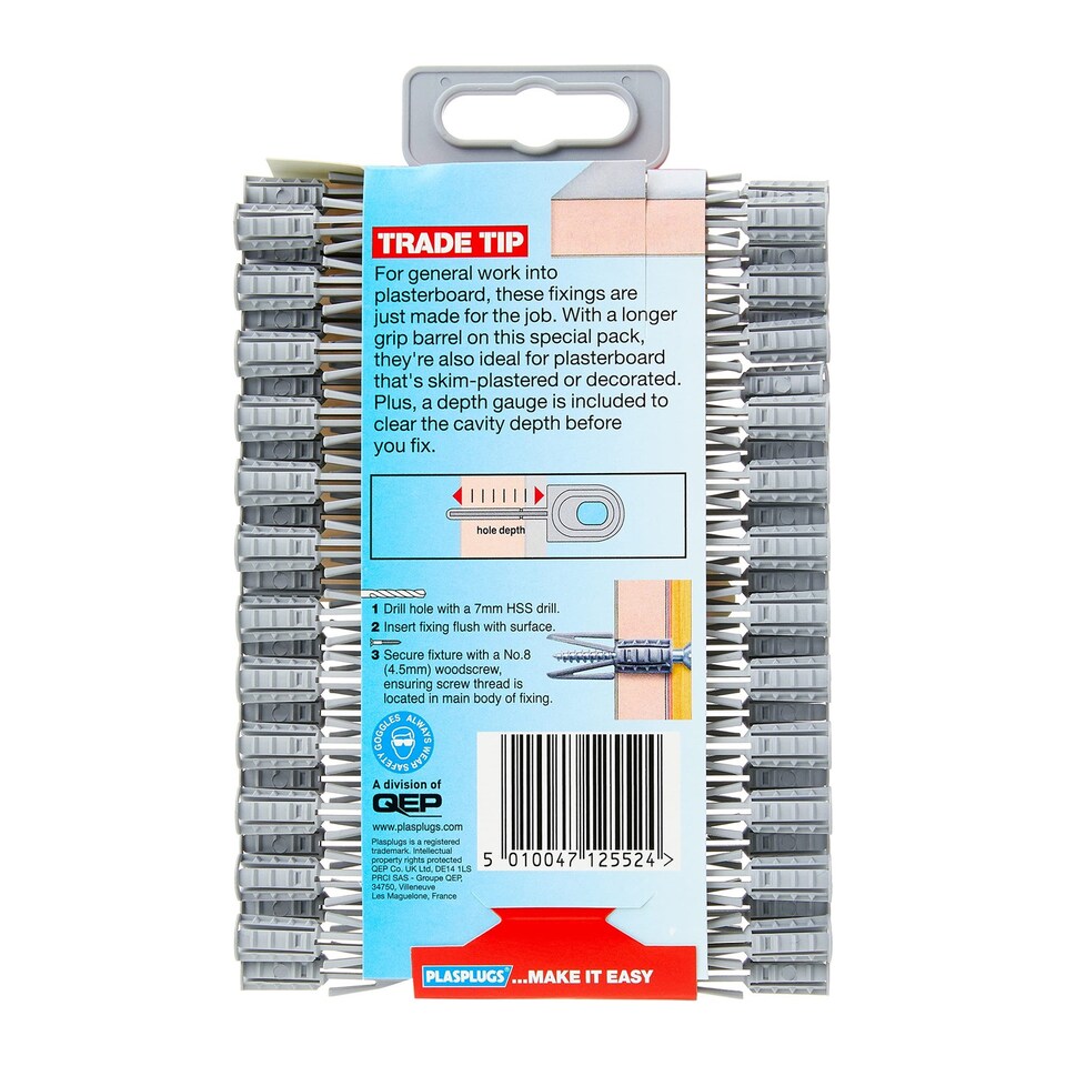 image 1 of Plasplugs Plasterboard Fixings Value Pack - 50 Fixings