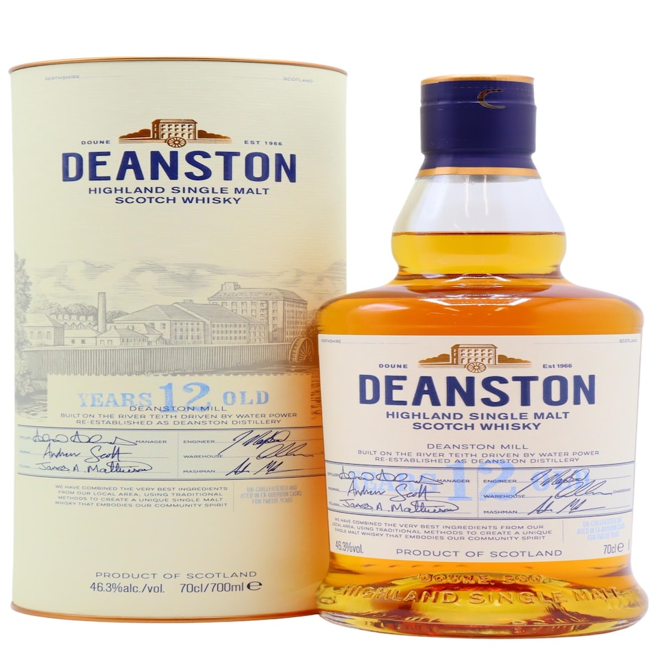 image 1 of Deanston - Highland Single Malt Scotch 12 year old Whisky | Multi | Vanilla, tropical fruit, citrus, clove spice | 1