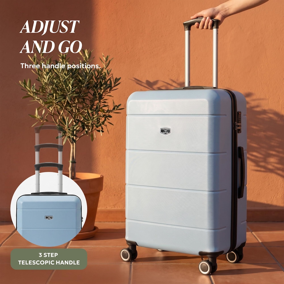 image 1 of Lugg Jetset Lightweight Hard Shell Suitcase ABS 4 Wheels TSA Lock (75x49x29cm)