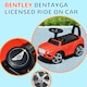 image 3 of AIYAPLAY Bentley Licensed Ride on Car, Foot to Floor w/ Music Horn - Red