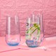 image 3 of Allegra Coloured Glasses Highball Tumbler Tall Short Cocktails Juice | Multi | Light Blue Highball | 470ml