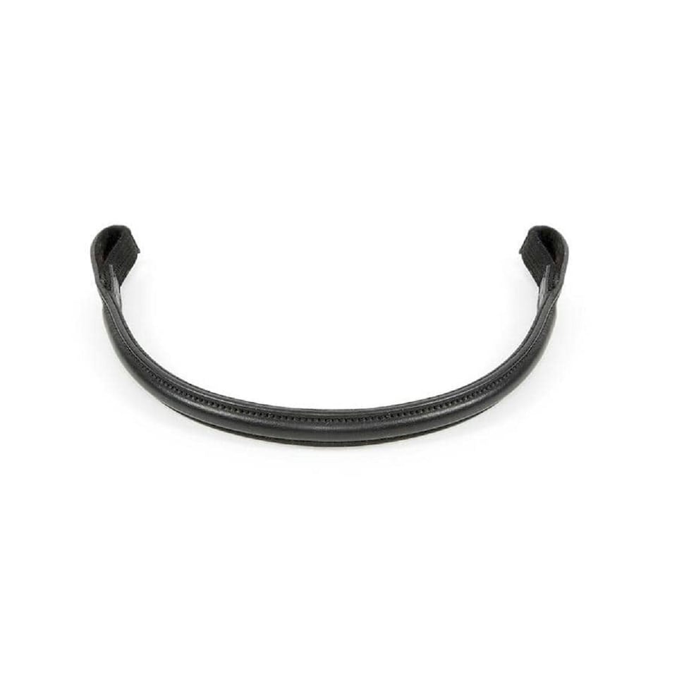 image 1 of Aviemore Raised Leather Horse Browband - Black - Cob