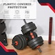 image 6 of HOMCOM 25kg Adjustable 2 IN 1 Barbell Dumbbells Weight Set for Body Fitness