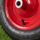image 6 of Replacement 15" x 3.4" Pneumatic Heavy Duty Garden Wheelbarrow Wheel & Axel In Red