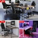 image 4 of Vida Designs Coma Racing Gaming Office Chair Computer Desk Table Chair, Black