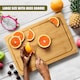 image 4 of GEEZY Bamboo Chopping Board Wooden Cutting Block Brown 37x25cm