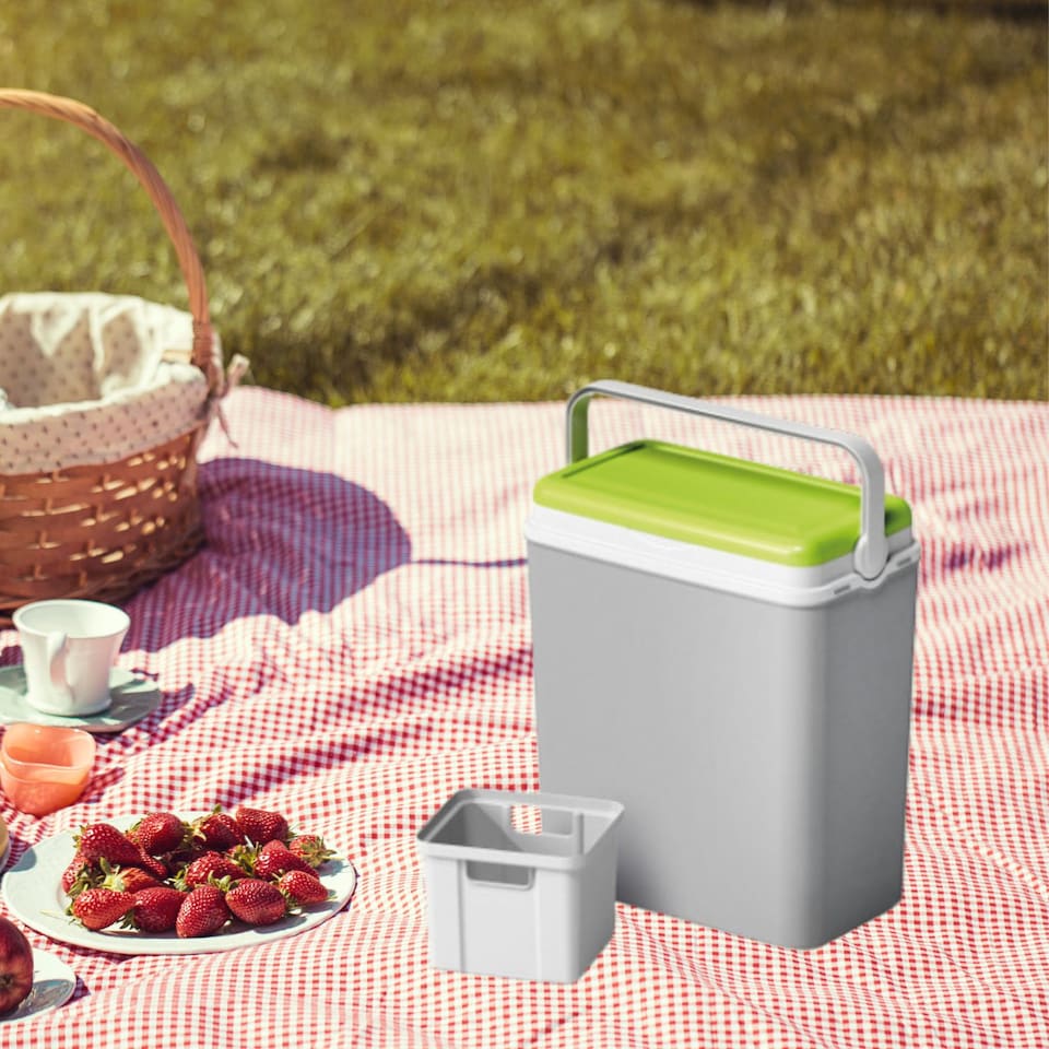 image 1 of 29L Thermal Cooler Freezer Insulated Cool Ice Box | Grey | 1