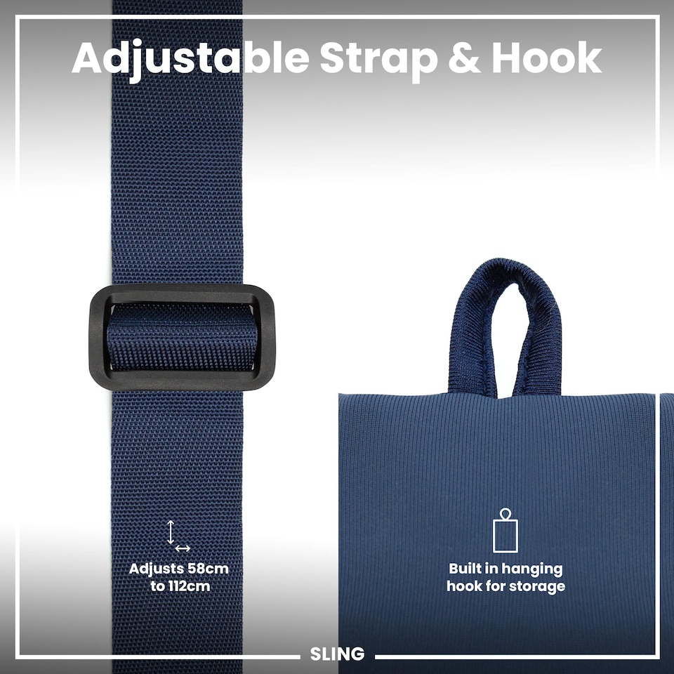 image 1 of Water Bottle Carrier, Fabric, One Size | Blue | Navy