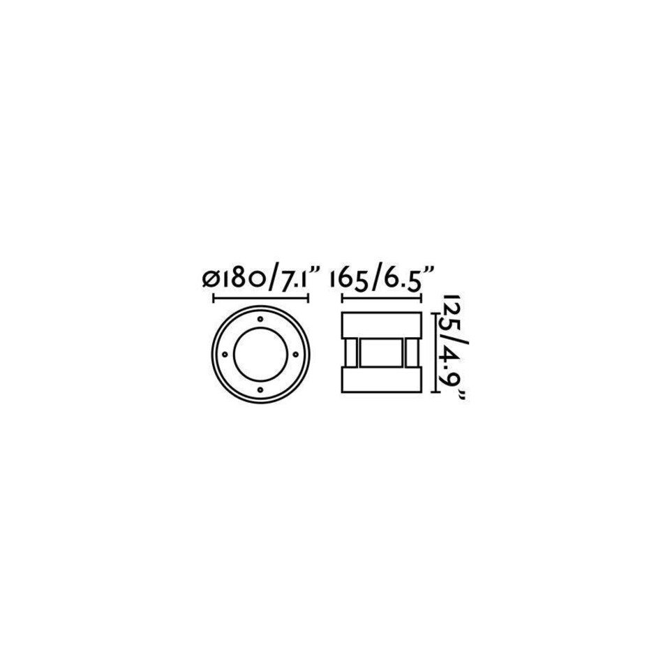 image 1 of Suria LED Outdoor Recessed Spotlight Wide Beam Angle Matt Nickel IP67