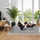 image 8 of Dog Bed Kimba - orthopaedic, thick padding, raised edge, washable cover | Grey | grey | L | 1