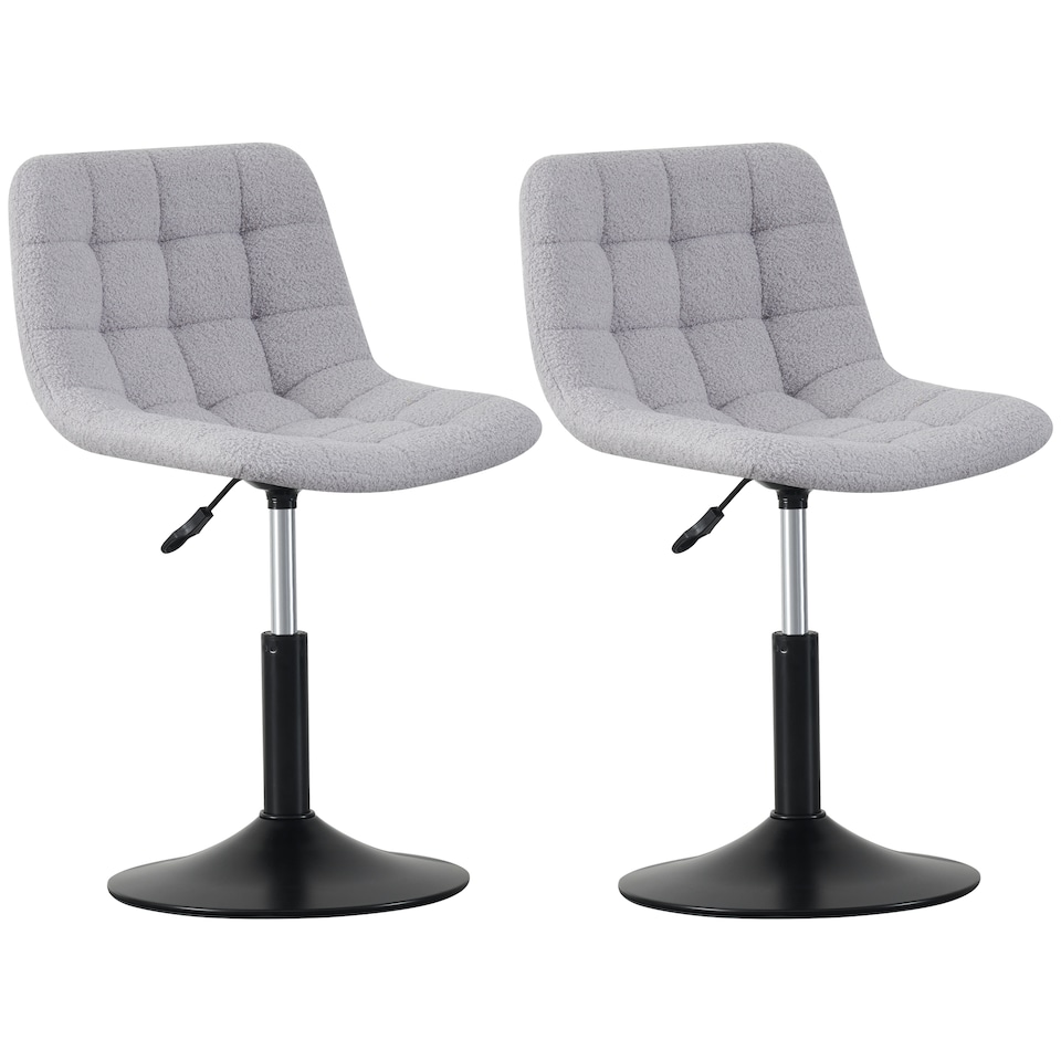 image 1 of MCC Direct Bouclé Fabric Swivel Dressing Table Chair Vanity Accent Stool Drake