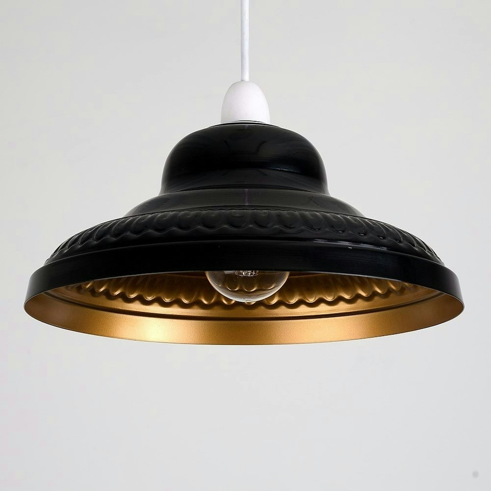 image 1 of ValueLights Delta Black Ceiling Pendant Shade