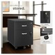 image 4 of Filing Cabinet - 2 rolling,  lockable drawers, fits A4 documents Black