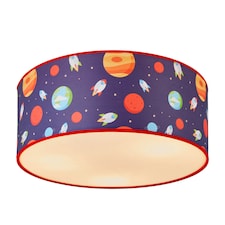 BHS Glow Kid's 1 Light Outer Space Ceiling Light, Blue