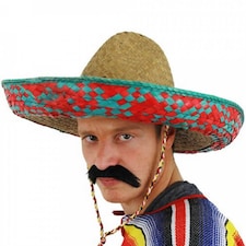 Blue Rim Sombrero + Mexican Tash Blue | One Size