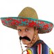 image 1 of Blue Rim Sombrero + Mexican Tash Blue | One Size