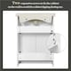 image 6 of Yaheetech Freestanding Bathroom Cabinet with Ceramic Sink White | White