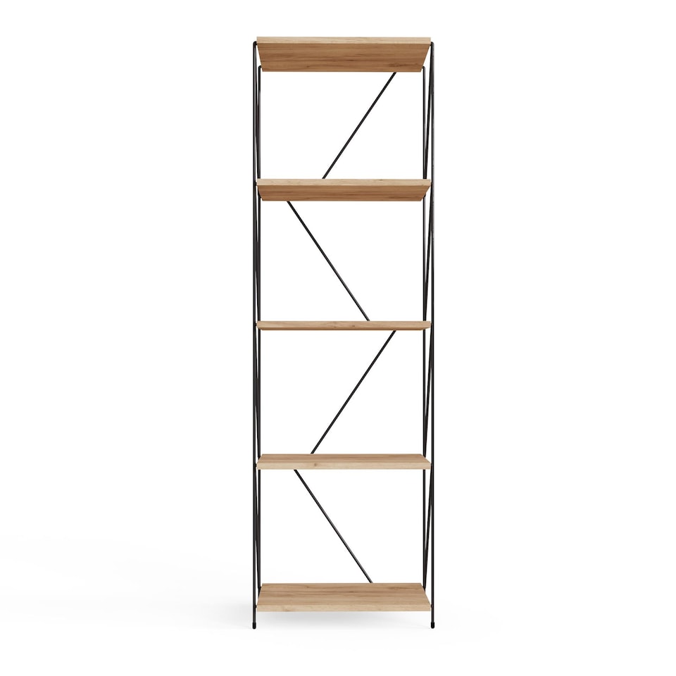 image 1 of Leyo 5 Tier Storage Rack Wotan Oak
