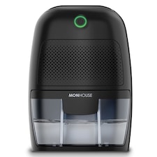 MONHOUSE Mini Dehumidifier 600Ml Water Tank, Portable, Compact & Quiet Moisture Absorber 300ml/Day - Electric Mould Remover | Black | 1