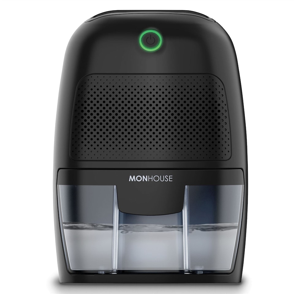 image 1 of MONHOUSE Mini Dehumidifier 600Ml Water Tank, Portable, Compact & Quiet Moisture Absorber 300ml/Day - Electric Mould Remover | Black | 1