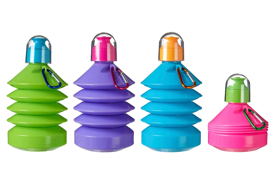 image 1 of Interiors by Premier Compact Collapsible Water Bottle, Vibrant Collapsible Drink Bottle, Durable Foldable Flexible Water Bottle