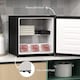 image 6 of HOMCOM Tabletop Mini Freezer with 35 Litre Capacity, Small Freezer with Reversible Door, Adjustable Temperature and Removable Wire Shelf for Bedrooms, Home Office, Silver Tone | Silver