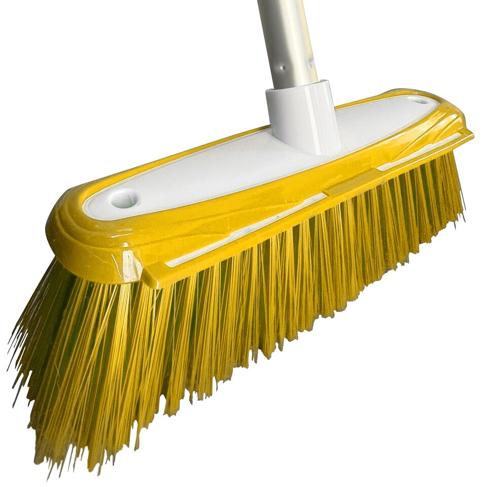 image 1 of Colour-Coded Soft Indoor Sweeping Brush Head Only with Built-In Scraper