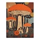 image 3 of Vintage Cep Mushroom Aesthetic Earthy Orange Black Framed Wall Art Print A4
