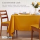 image 8 of Homescapes Mustard Yellow Tablecloth - 137 x 228 cm | Yellow | 137cm x 228cm (54" x 90")