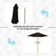 image 3 of Outsunny 2.5m Wood Garden Parasol Sun Shade Patio Umbrella Canopy