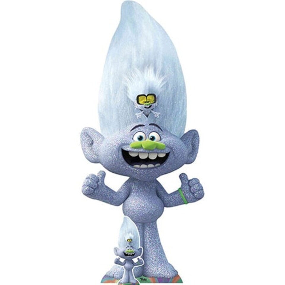 Large Guy Diamond With Tiny Diamond Trolls World Tour Lifesize Cardboard Cutout 172cm