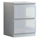 image 4 of FWStyle Stora 2 Drawer Bedside Cabinet - White Gloss Front