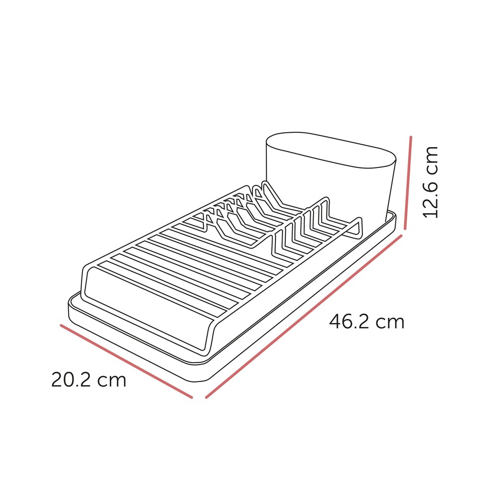 image 1 of ReBorn Recycled Compact Draining Rack | White | Stone