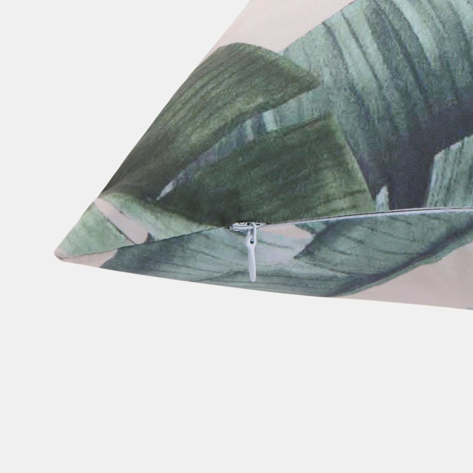 image 1 of OHS 4 x Tropical Print Outdoor Garden Patio Deck Chair Soft Waterproof Cushion Covers Green