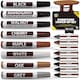 image 1 of 17pc Furniture Repair Kit – 8 Wood Markers & 8 Wax Sticks in Assorted Shades for Touching Up Scratches on Floors, Cabinets & Furniture