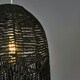 image 1 of ValueLights Rustic Black Woven Rope Bird Cage Ceiling Pendant Light Shade