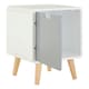 image 5 of Interiors by Premier 1 Door Cabinet, Versatile Bedside Cabinet, White Finish Bedroom Cabinet, Sleek and Modern Slim Cabinet