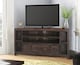 image 2 of Dakota Plus Corner TV Unit - Mango Wood - L43 x W104 x H55 cm - Dark Finish
