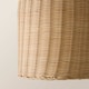 image 5 of ValueLights Modern Rattan Basket Ceiling Pendant Light Shade In Natural Wicker Finish | Brown