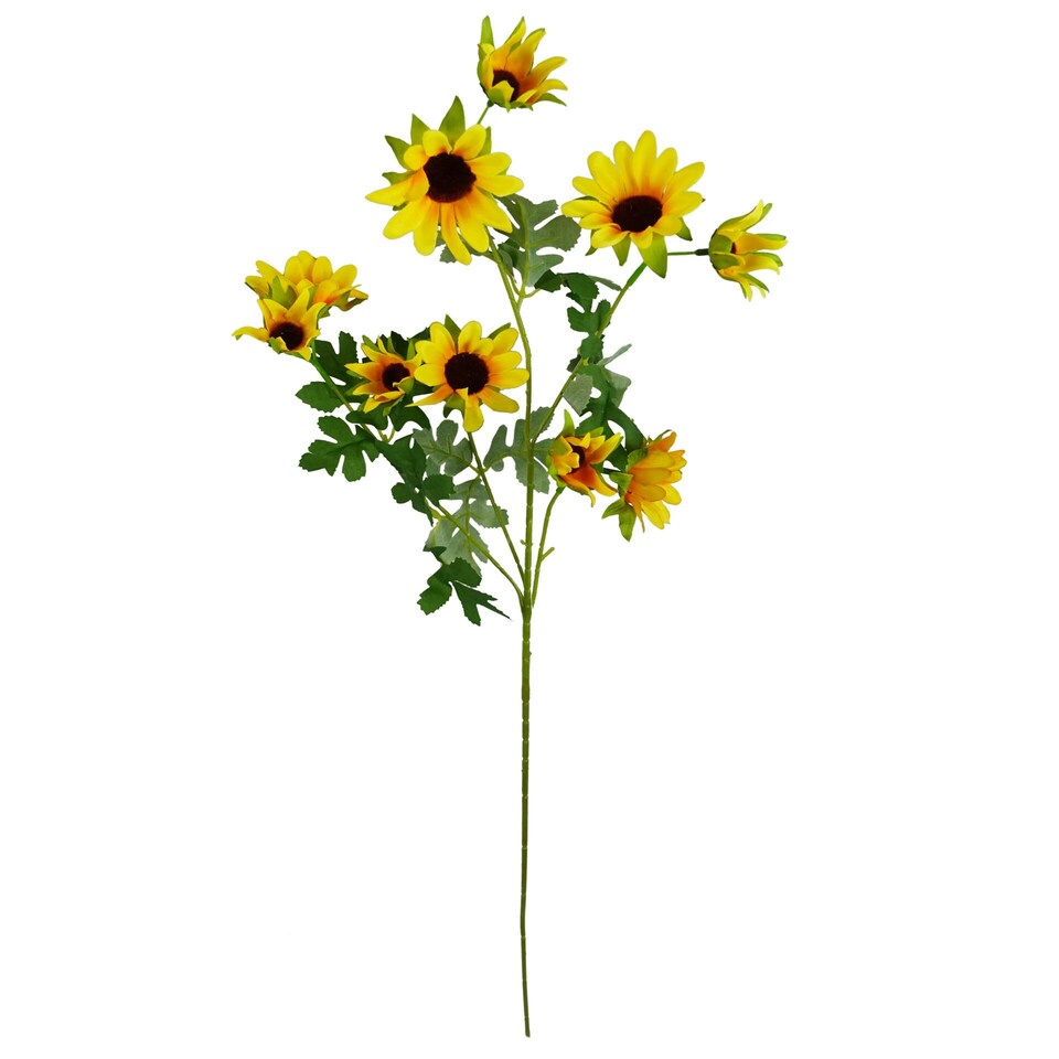 image 1 of 70cm Artificial Yellow Daisy Flower Spray