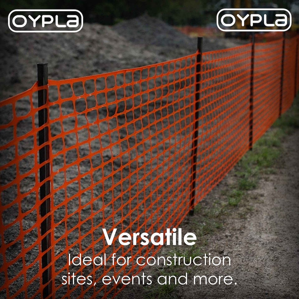 image 1 of Heavy Duty Orange Safety Barrier Mesh Fencing 1mtr x 50mtr | Orange | 1