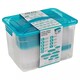 image 10 of 100 Pcs Reusable Plastic Food Storage Boxes Containers Lid Microwave Freezer Safe
